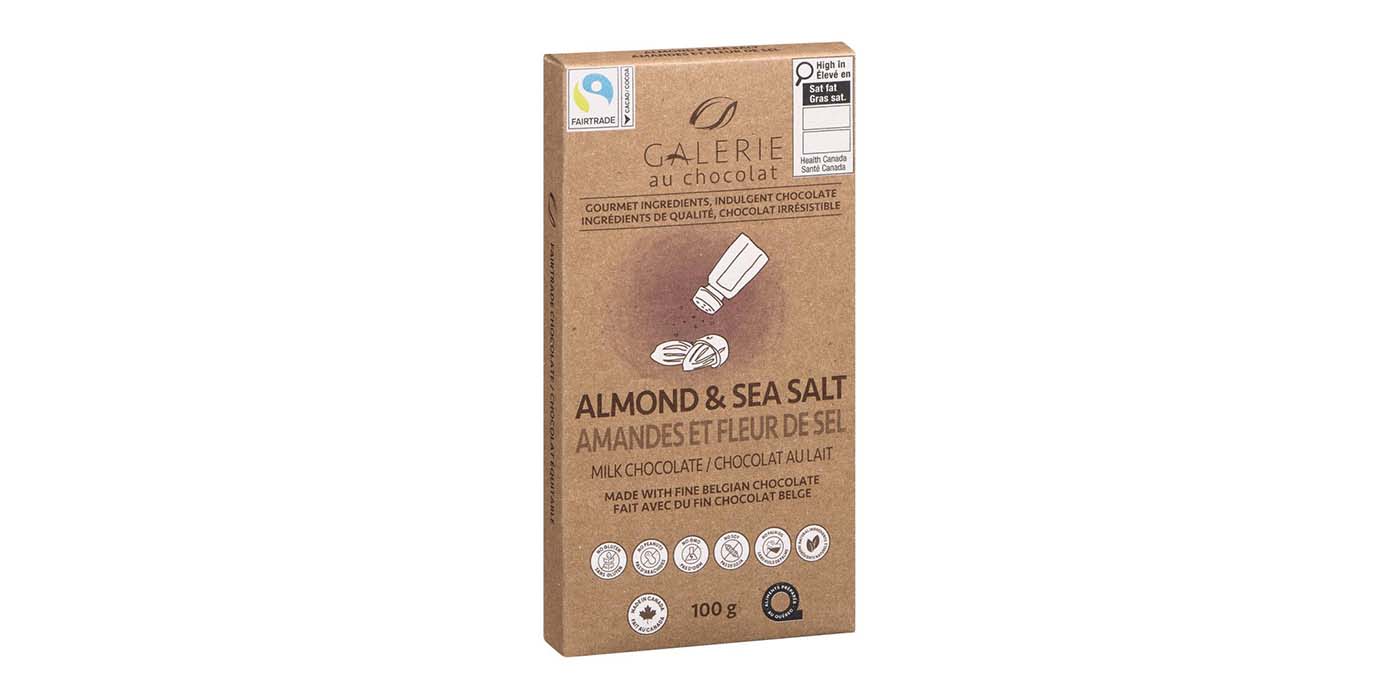 Galerie au Chocolat - Fairtrade 72 % dark chocolate Bar - coconut